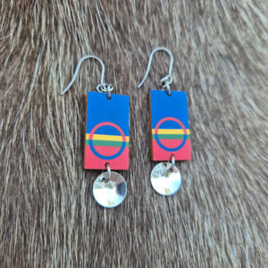 Saamen lippu korvikset kulta tai hopea